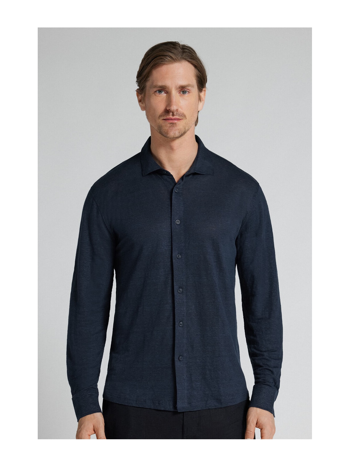 Camisa Em Linho Azul Intimissimi