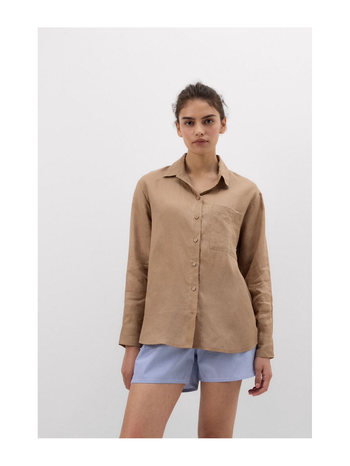 Camisa Em Linho Bege Intimissimi