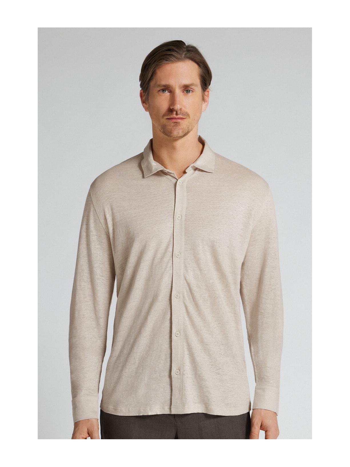 Camisa Em Linho Bege Intimissimi