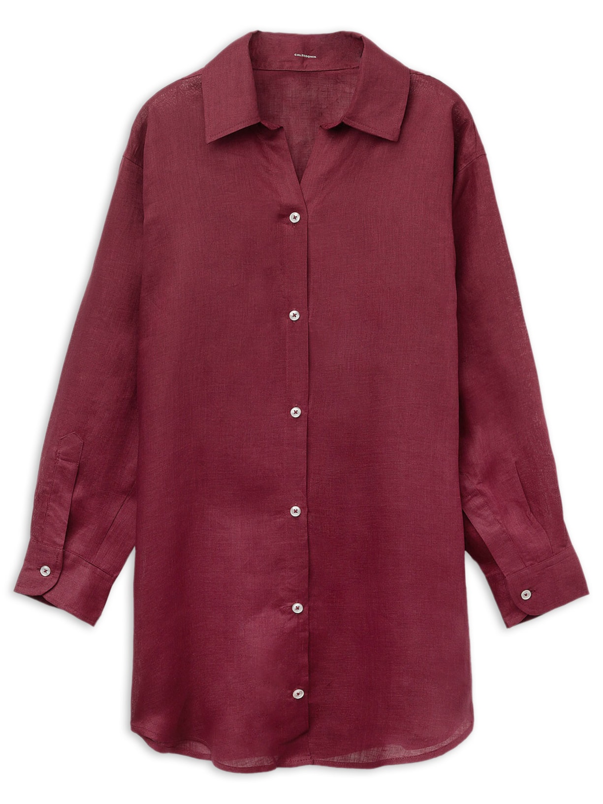 Camisa Em Linho Bordô Calzedonia