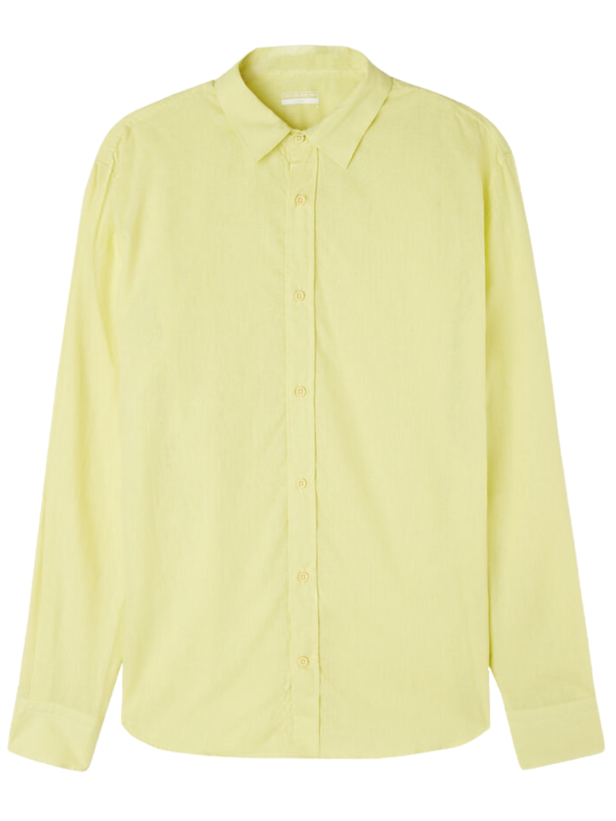 Camisa Em Linho e Algodão - Amarelo