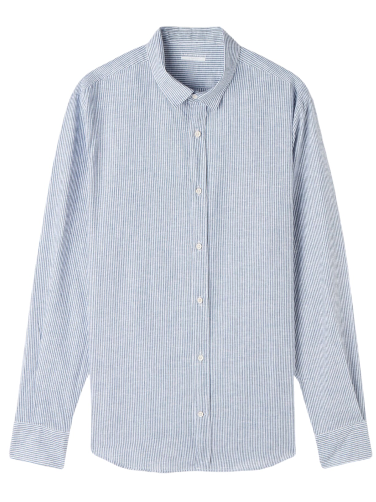 Camisa Em Linho e Algodão - Azul