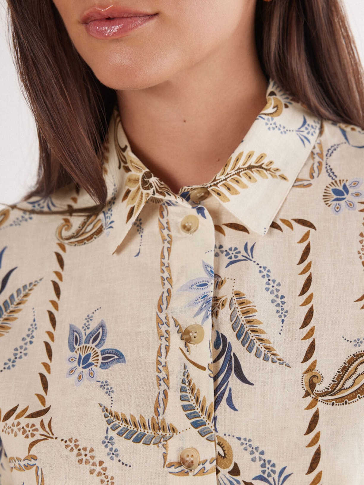 Camisa Em Linho e Algodão Italian Riviera Bege Intimissimi