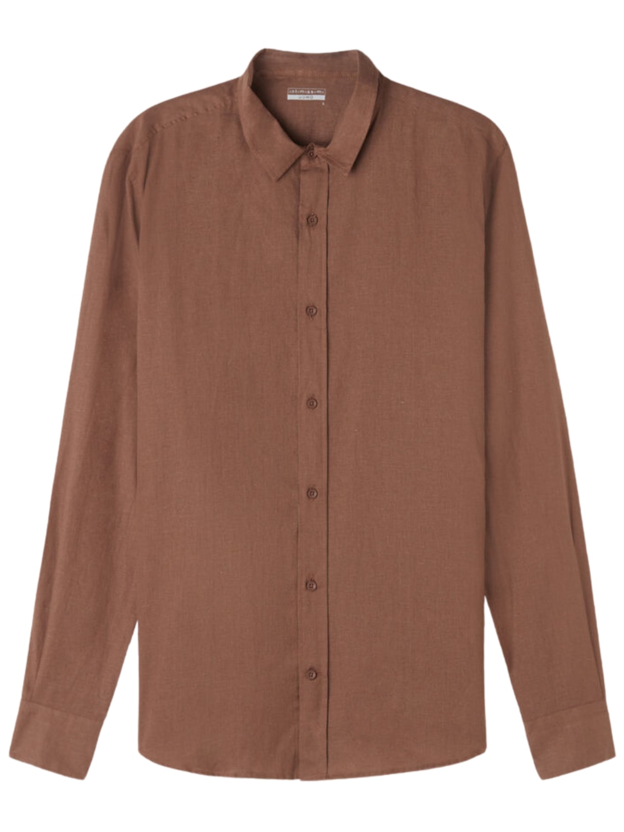 Camisa Em Linho e Algodão - Marrom