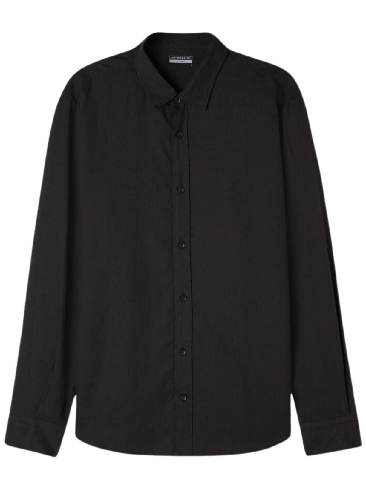 Camisa Em Linho e Algodão - Preto