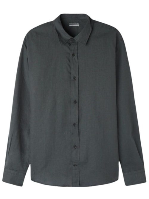 Camisa Em Linho e Algodão - Verde