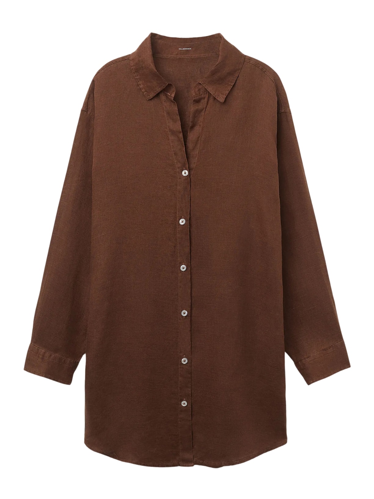 Camisa Em Linho - Marrom