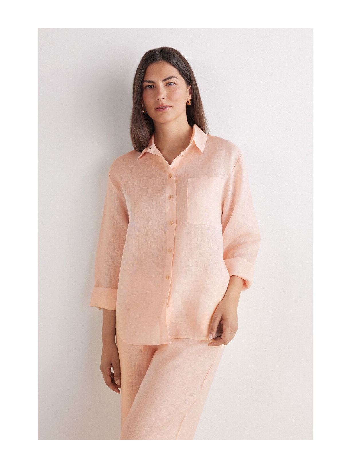 Camisa Em Linho The Pure Linen Rosa Intimissimi