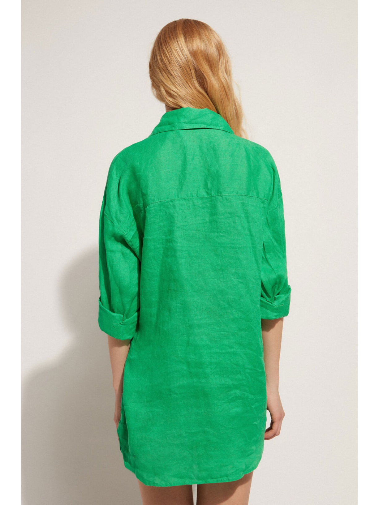 Camisa Em Linho Verde Calzedonia