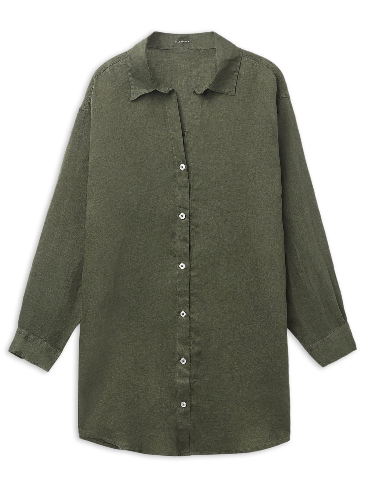 Camisa Em Linho - Verde