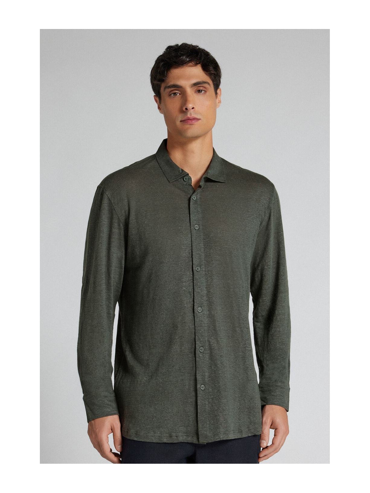 Camisa Em Linho Verde Intimissimi