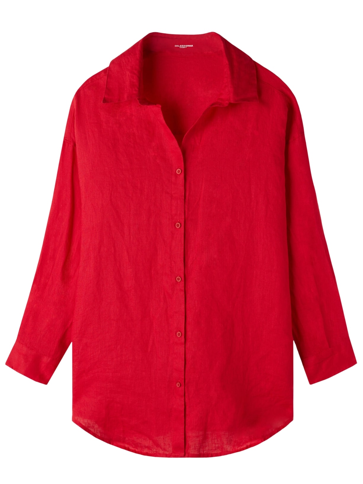 Camisa Em Linho - Vermelho