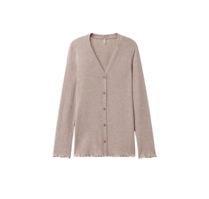 Camisa Em Modal Com Cashmere Luxury Softness - Marrom