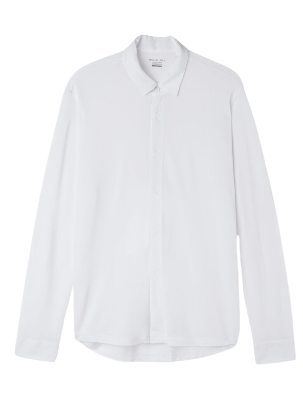 Camisa Em Piquet De Modal e Seda - Branco