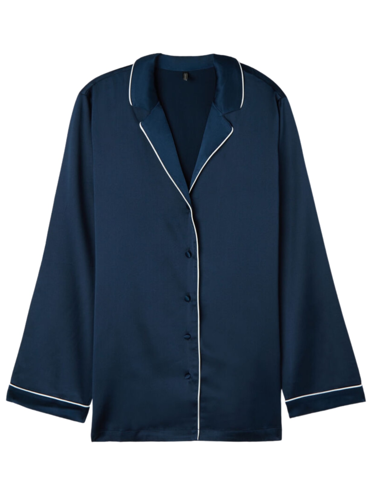 Camisa Em Seda - Azul