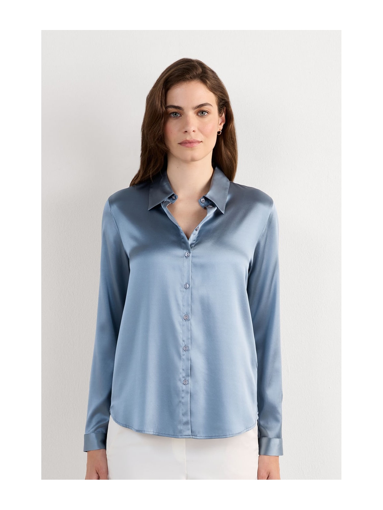 Camisa Em Seda Azul Intimissimi