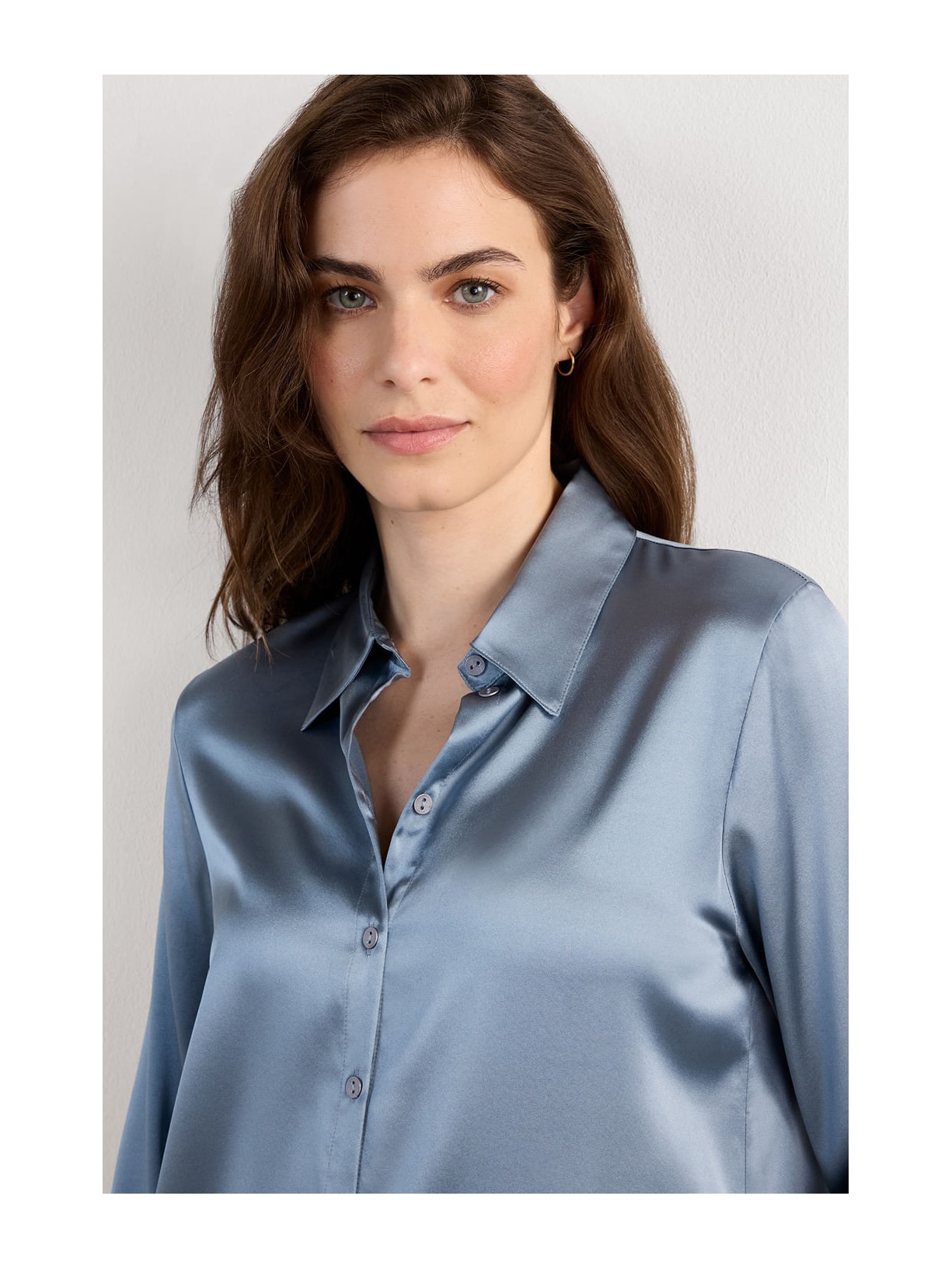 Camisa Em Seda Azul Intimissimi