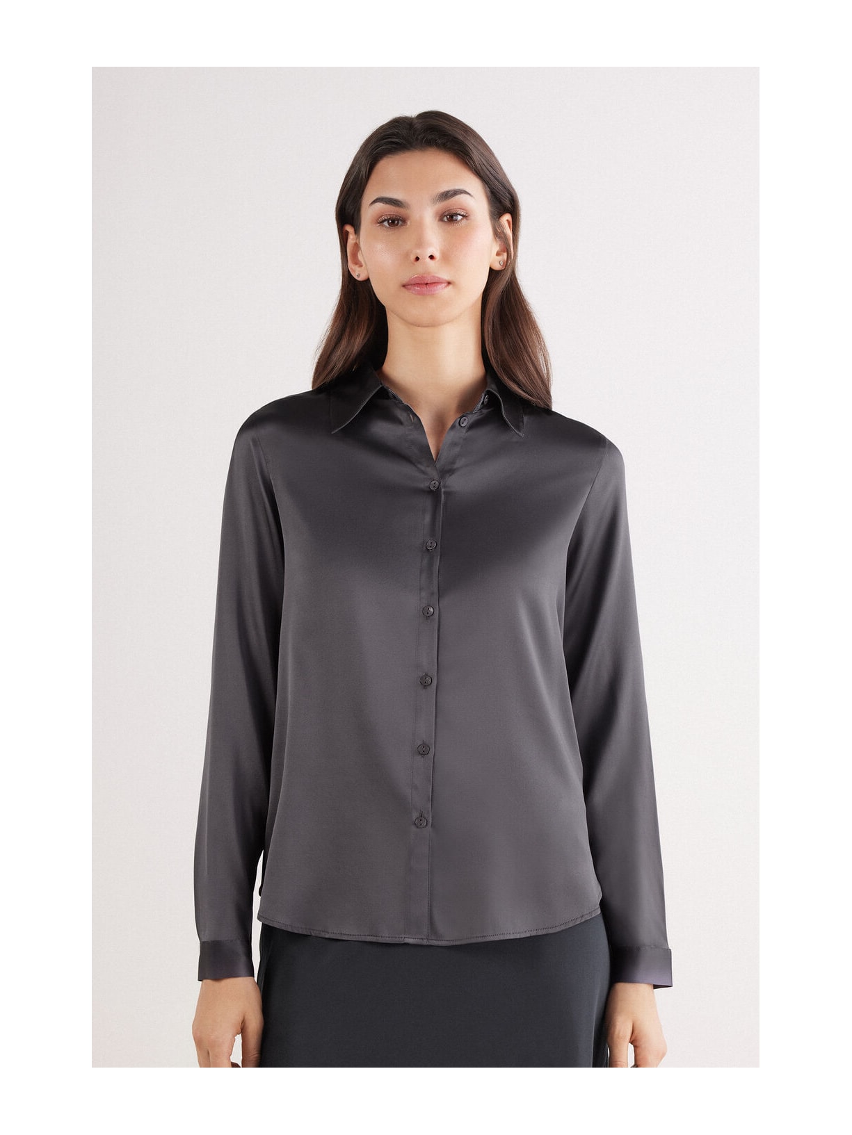 Camisa Em Seda Cinza Intimissimi