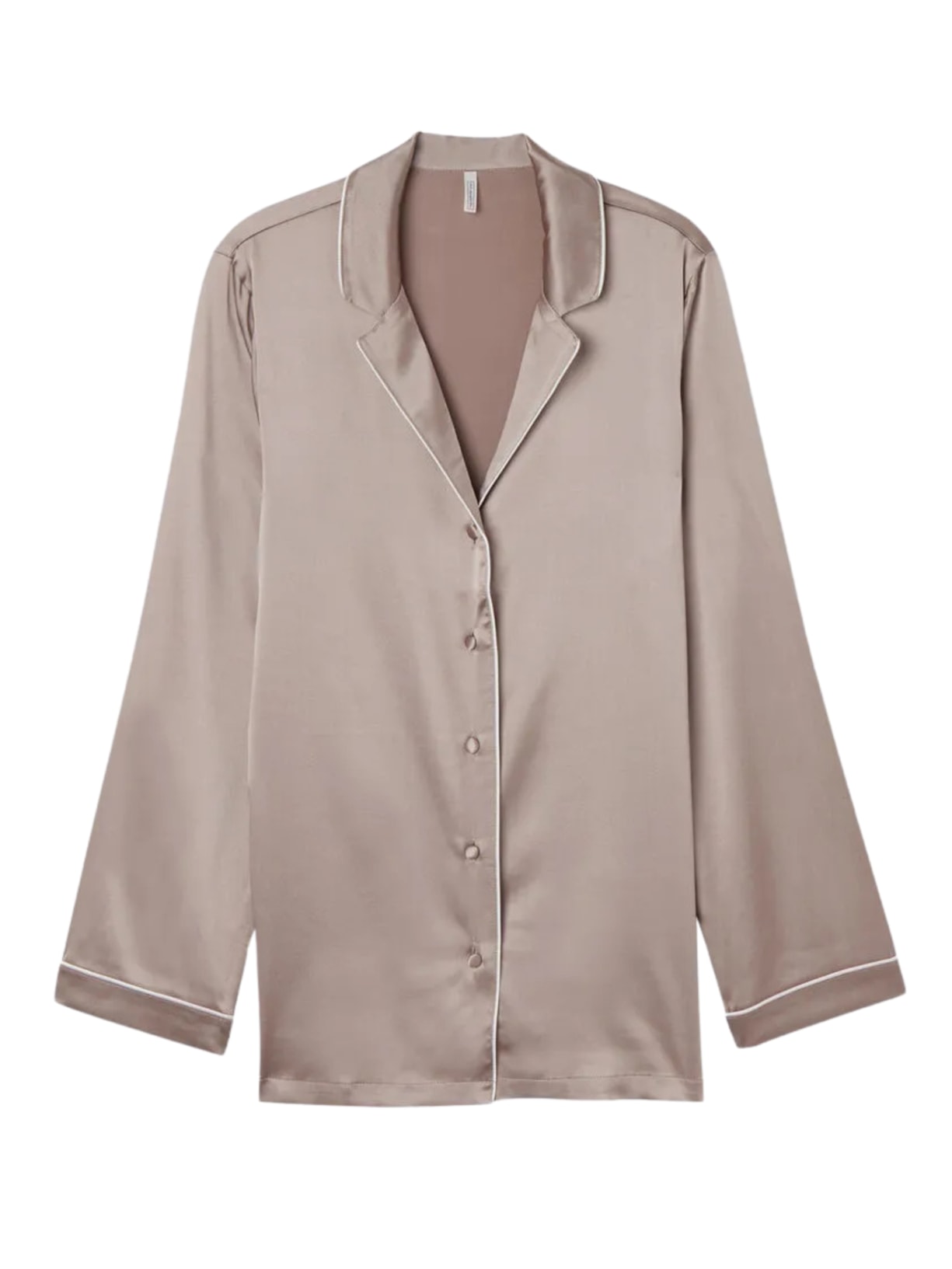 Camisa Em Seda - Marrom