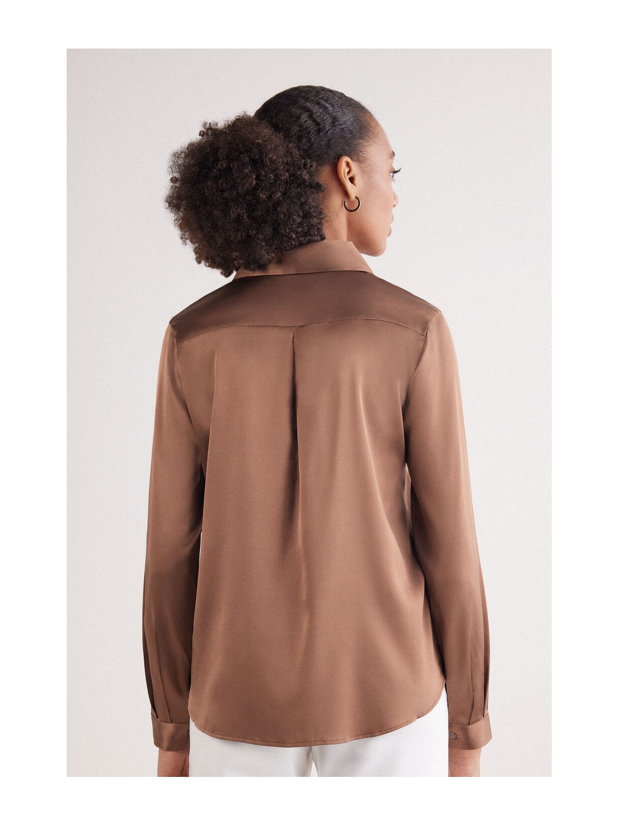 Camisa Em Seda Marrom Intimissimi