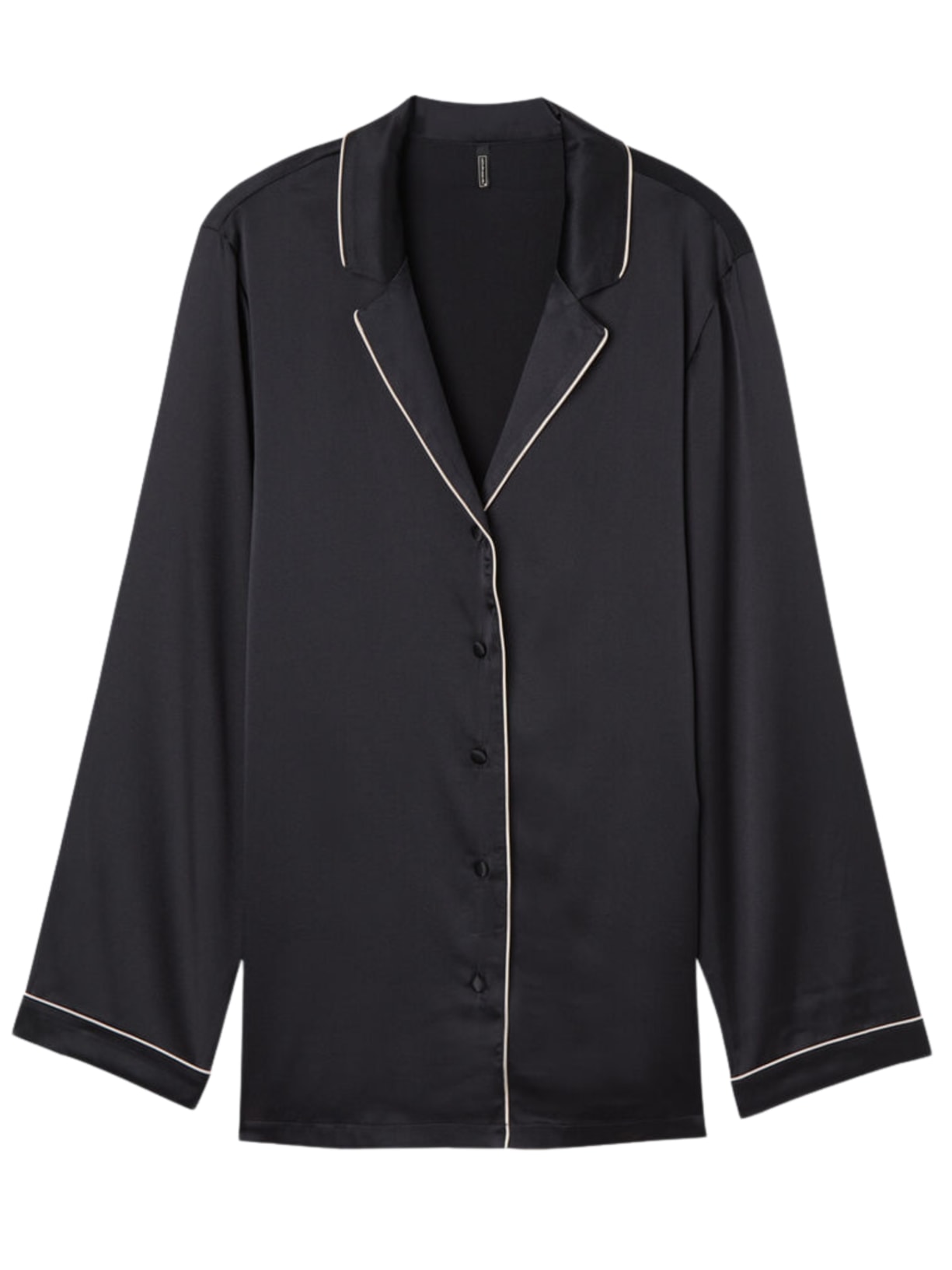 Camisa Em Seda - Preto