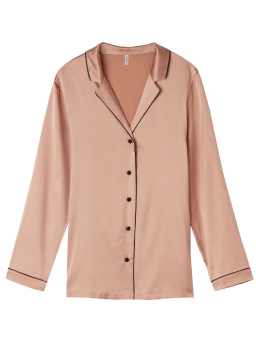 Camisa Em Seda - Rosa
