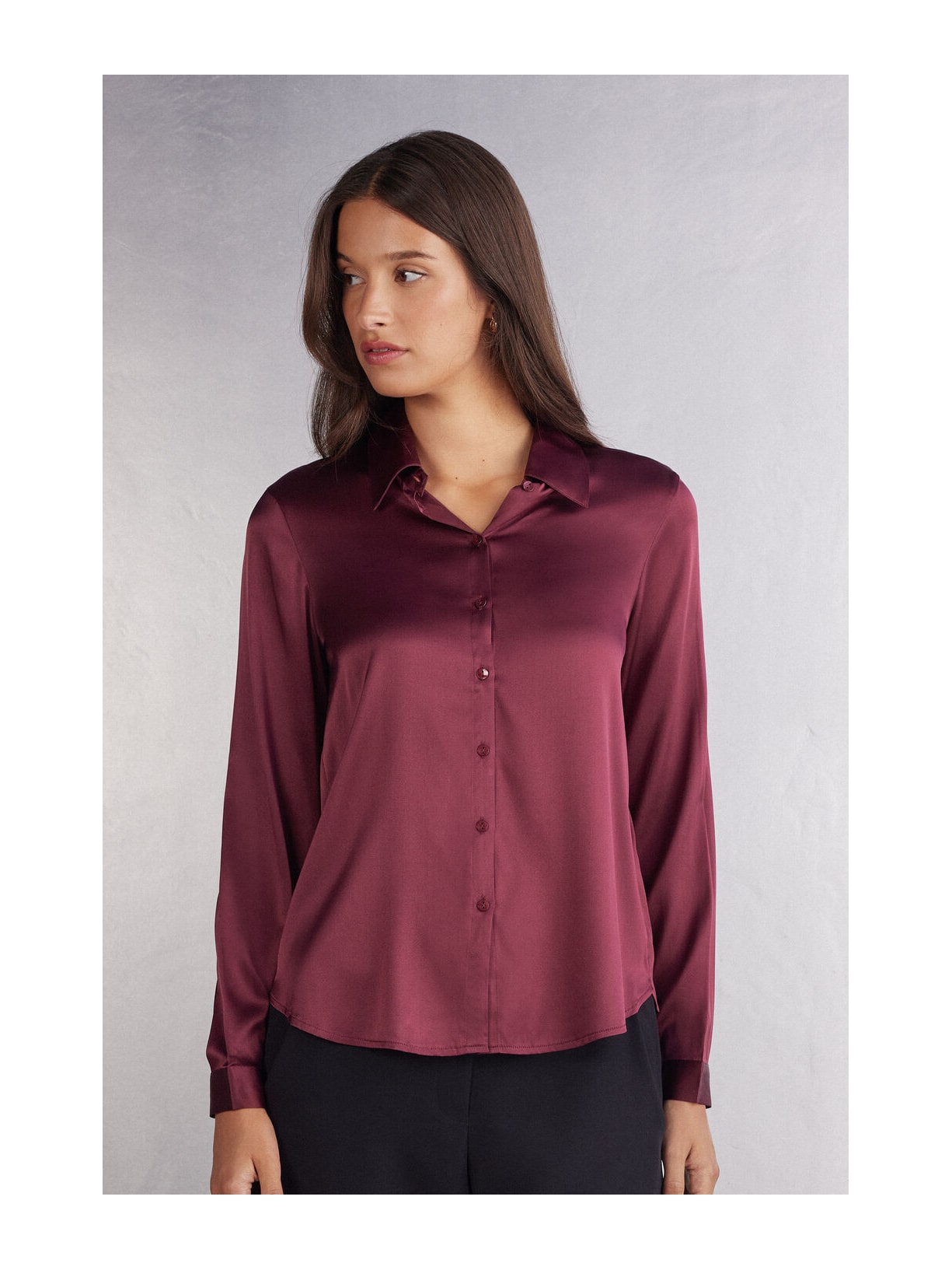 Camisa Em Seda Vermelho Intimissimi