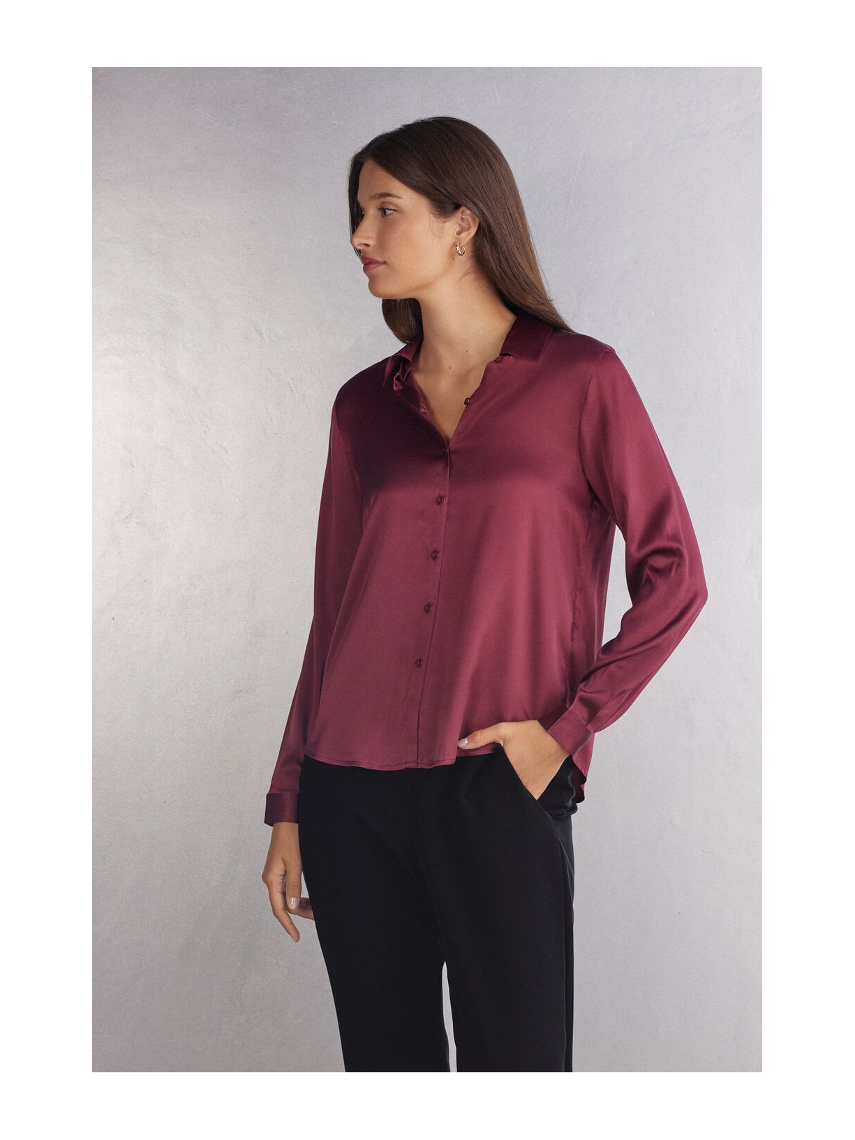 Camisa Em Seda Vermelho Intimissimi