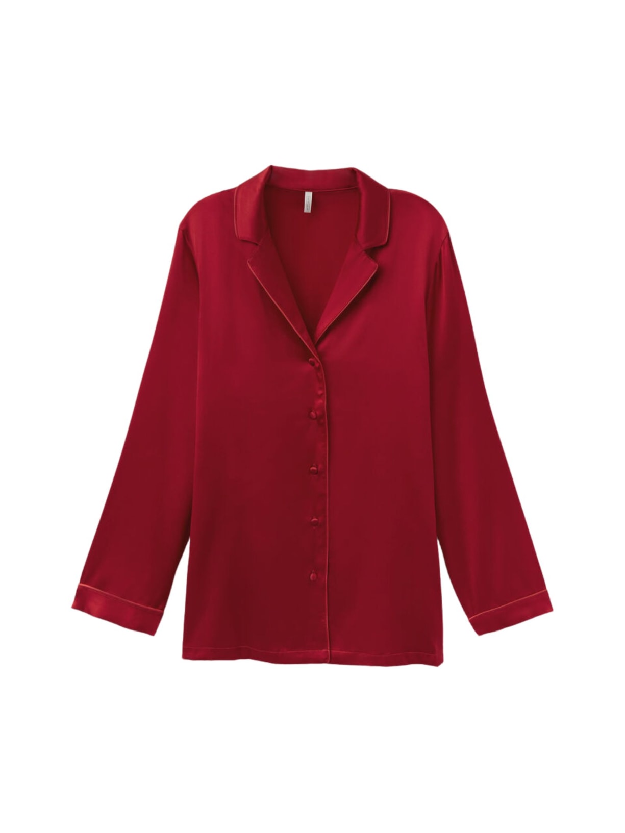 Camisa Em Seda - Vermelho