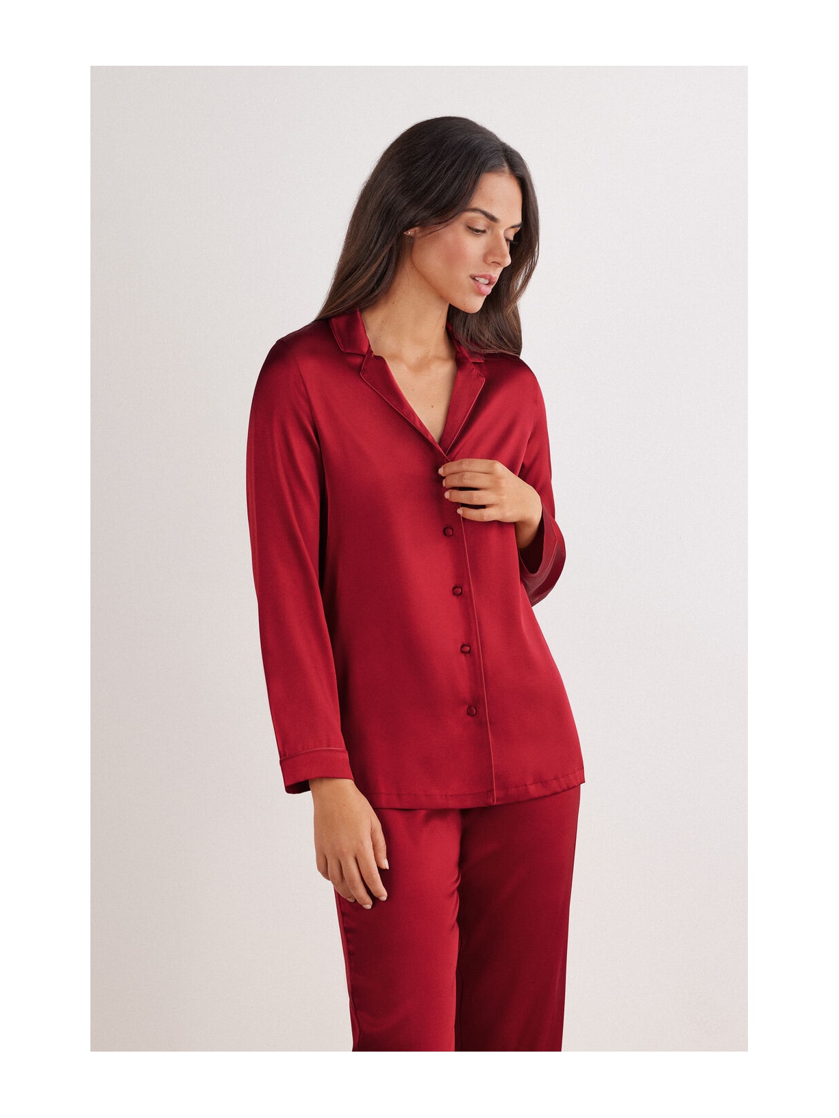 Camisa Em Seda Vermelho Intimissimi