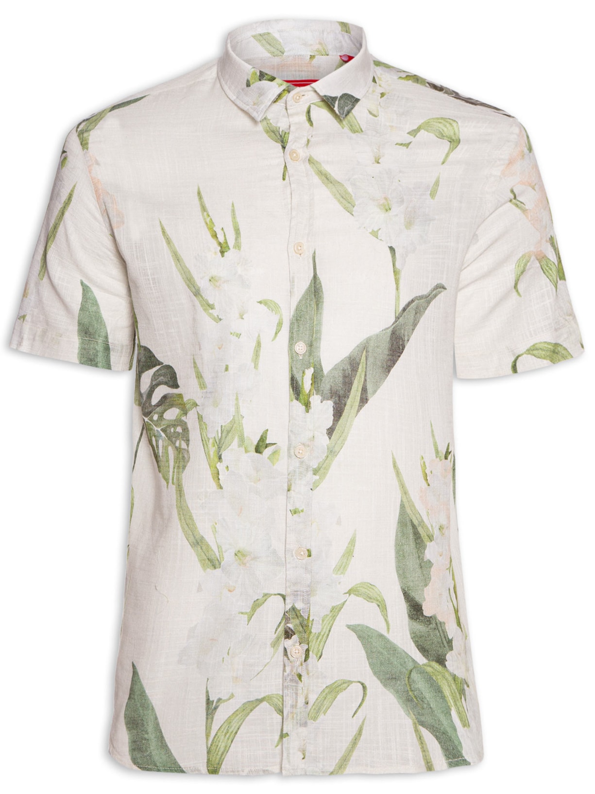 Camisa Estampada Fresh Flower Hame - Bege