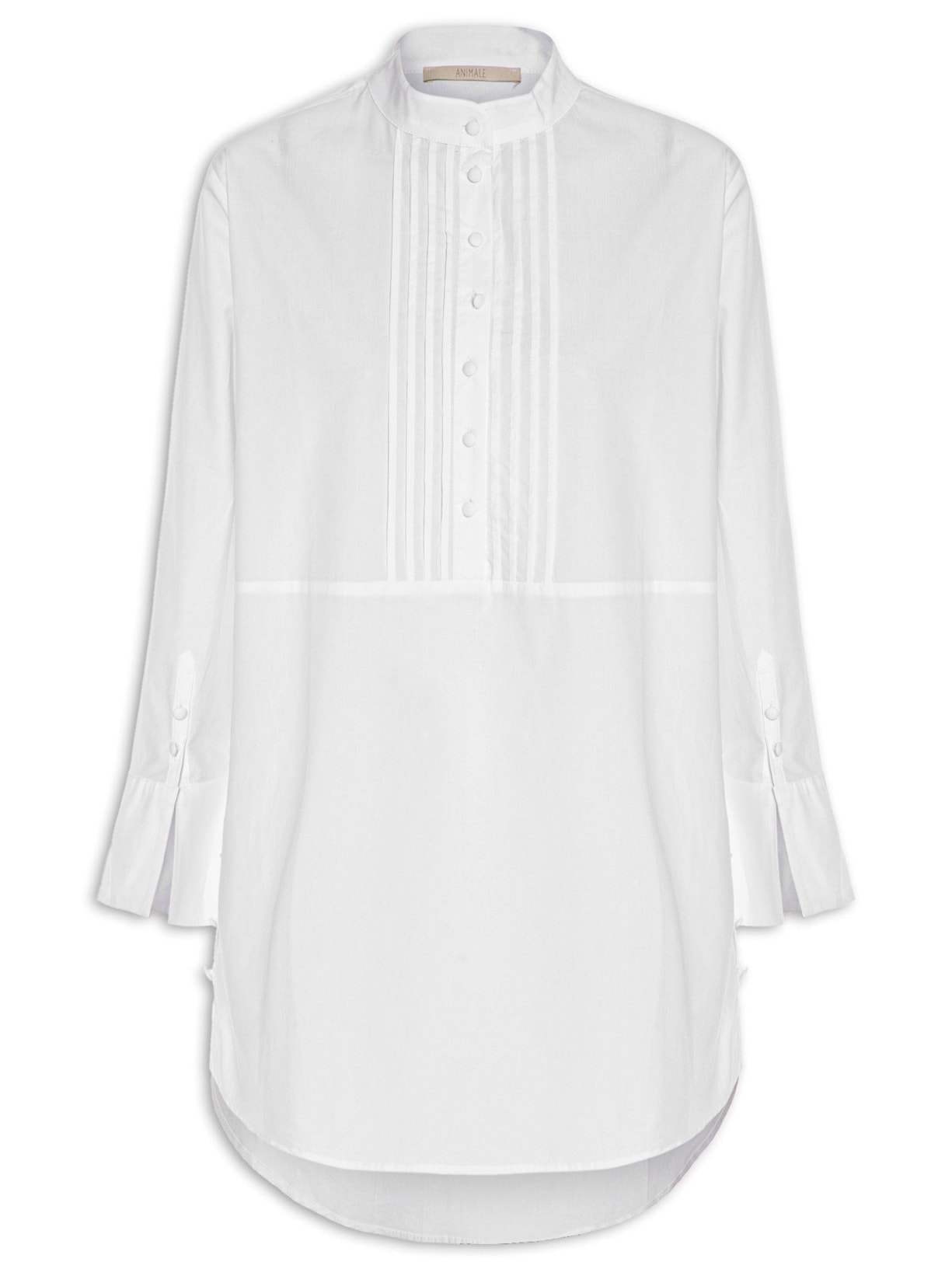 Camisa Feminina Abotoamento Lateral - Branco