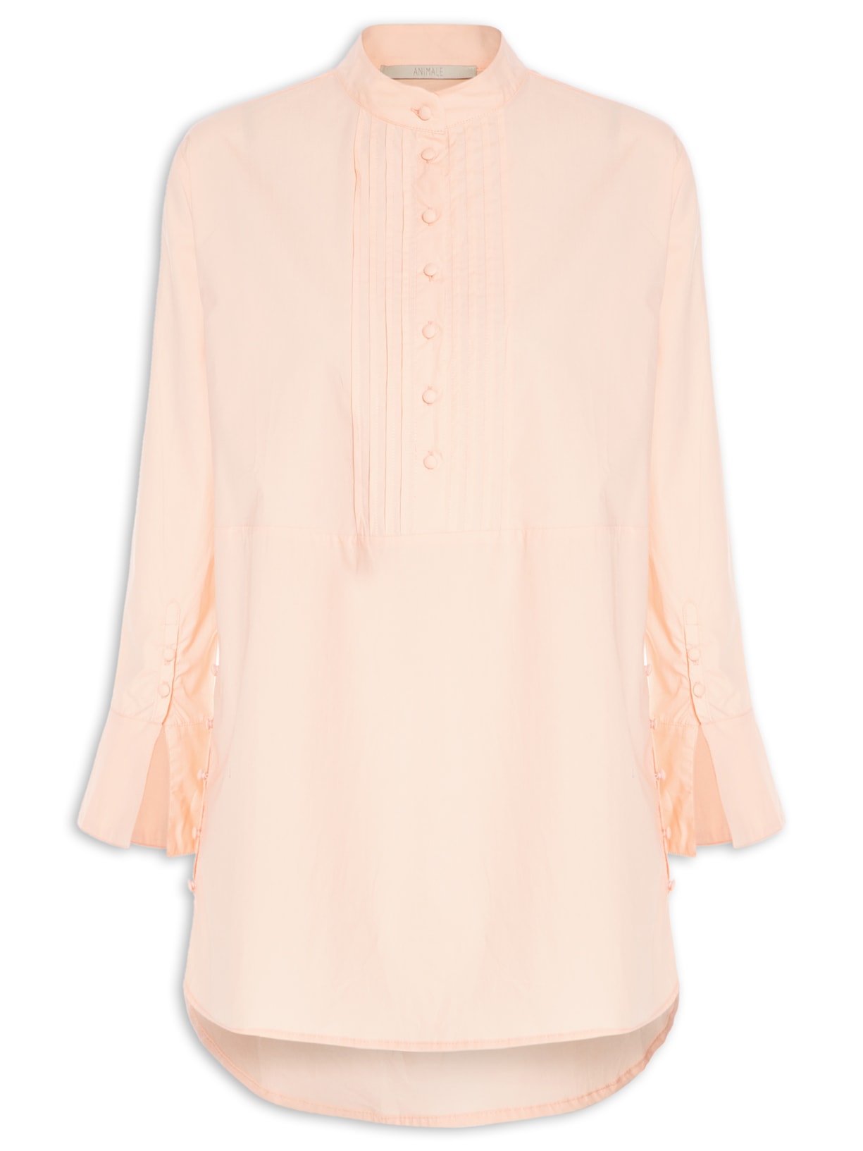 Camisa Feminina Abotoamento Lateral - Laranja