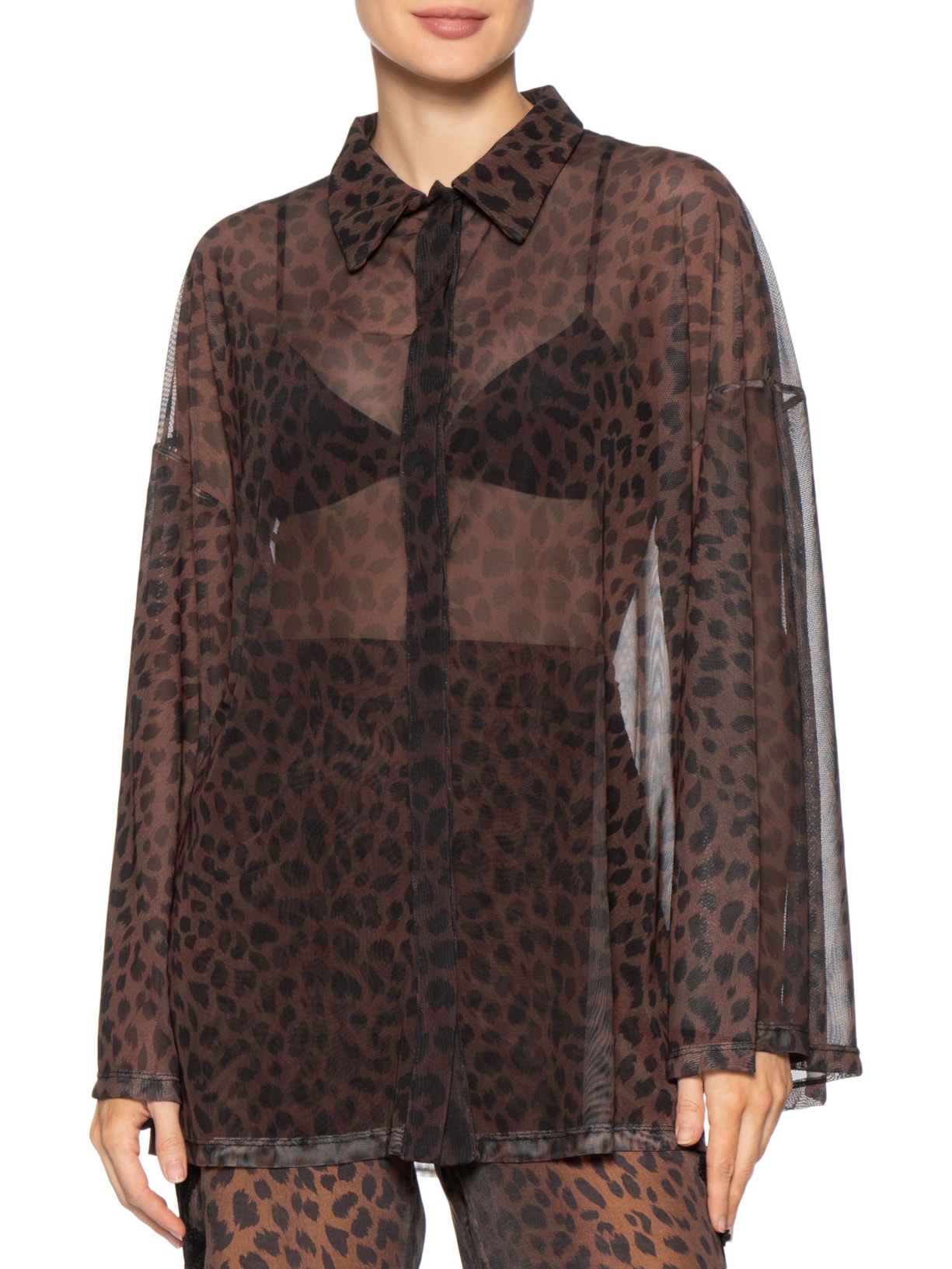 Camisa Feminina Adriana Marrom Iorane + Silvia Braz