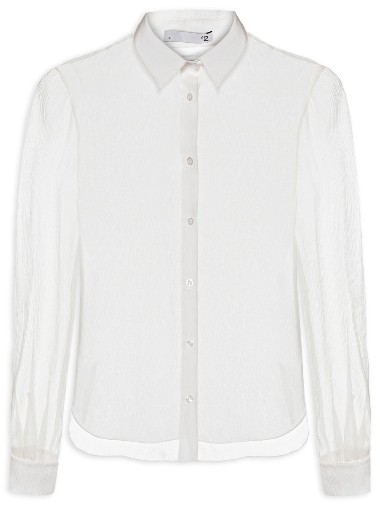 Camisa Feminina Ajustada Em Seda Pura - Off White