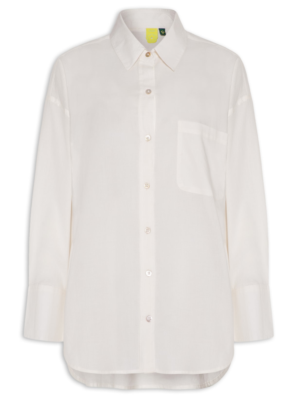 Camisa Feminina Algodão Básica - Off White