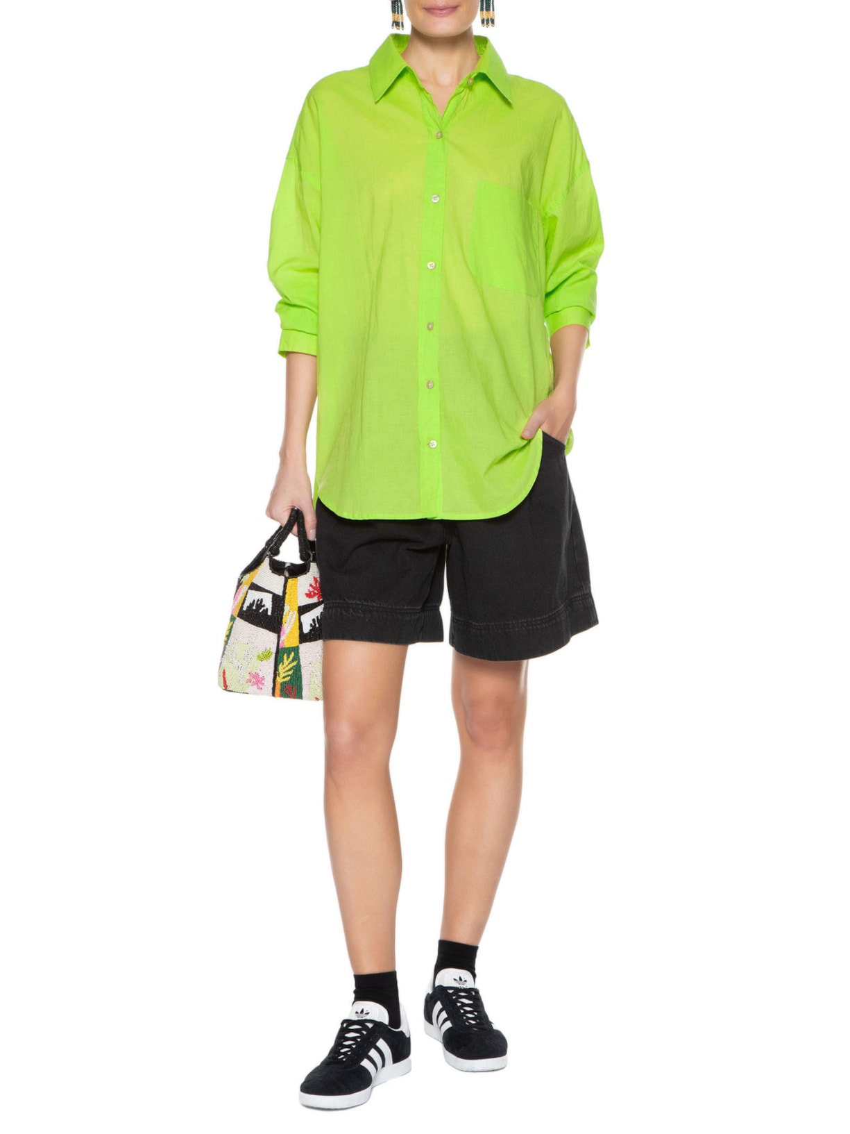 Camisa Feminina Algodão Básica Verde Farm