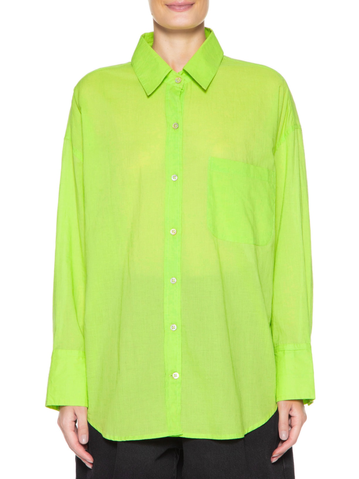 Camisa Feminina Algodão Básica Verde Farm