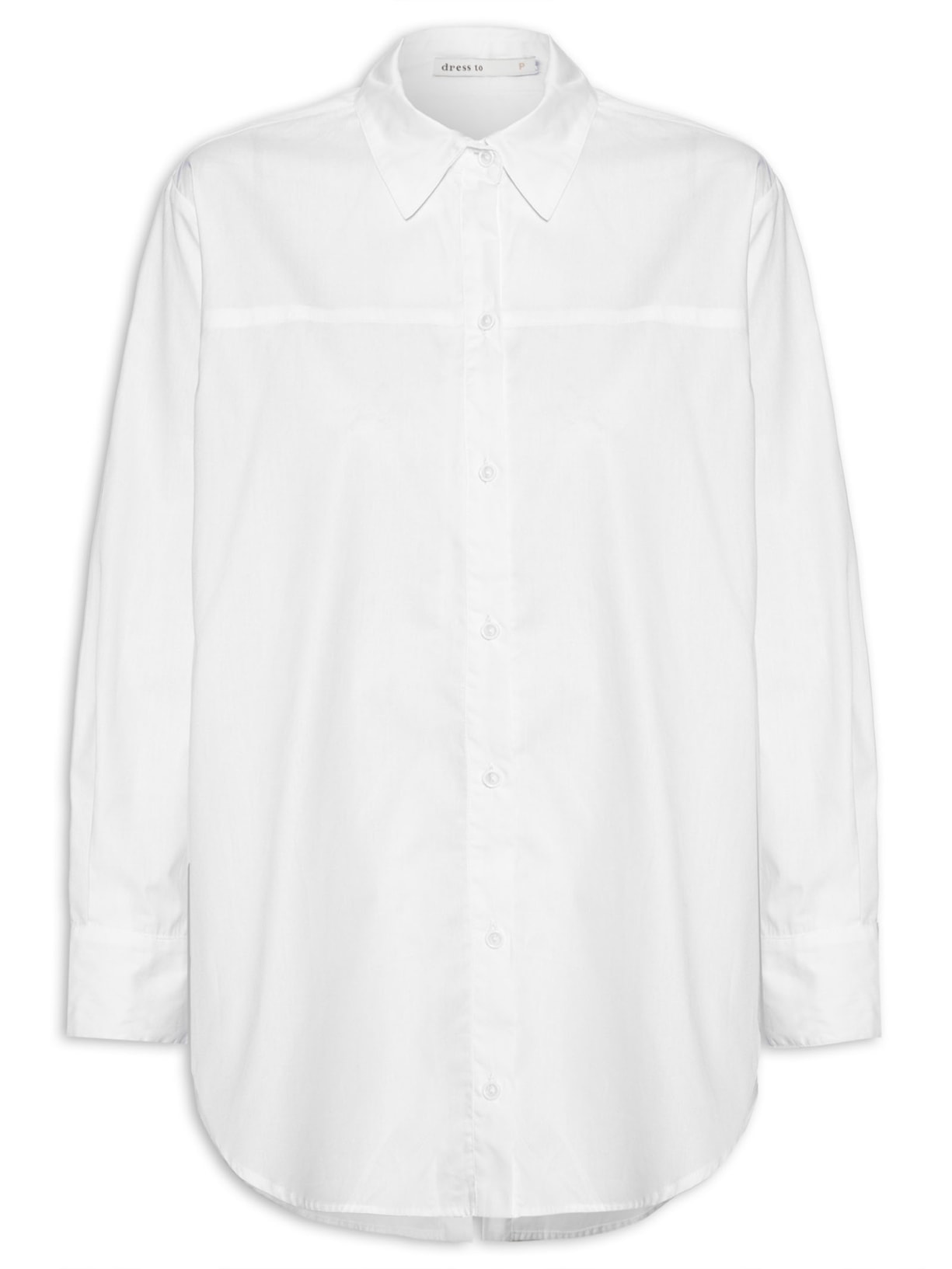 Camisa Feminina Algodão Punho - Branco