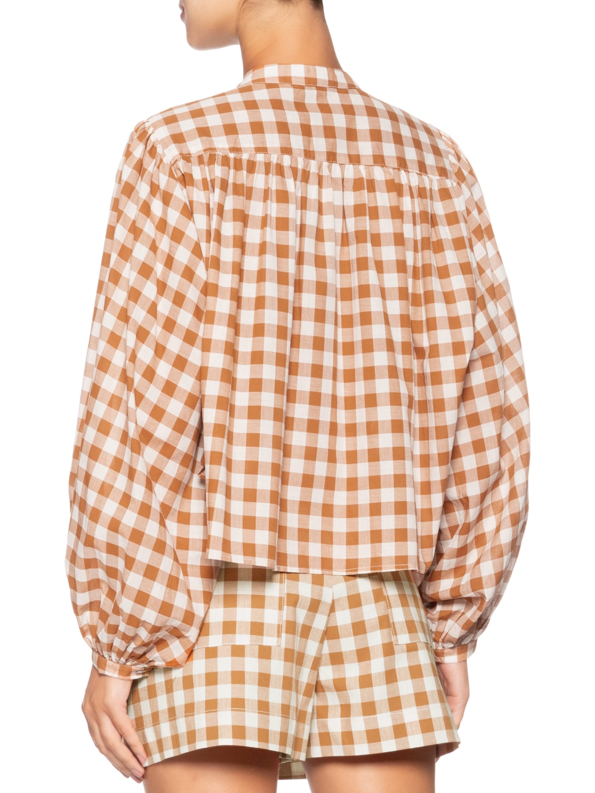 Camisa Feminina Algodão Vichy Bege Dress To