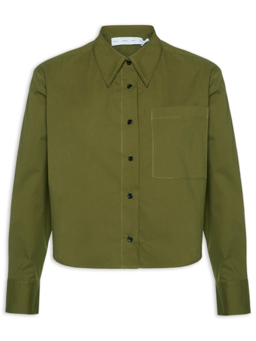 Camisa Feminina Alma Shirt In Peached Poplin - Verde