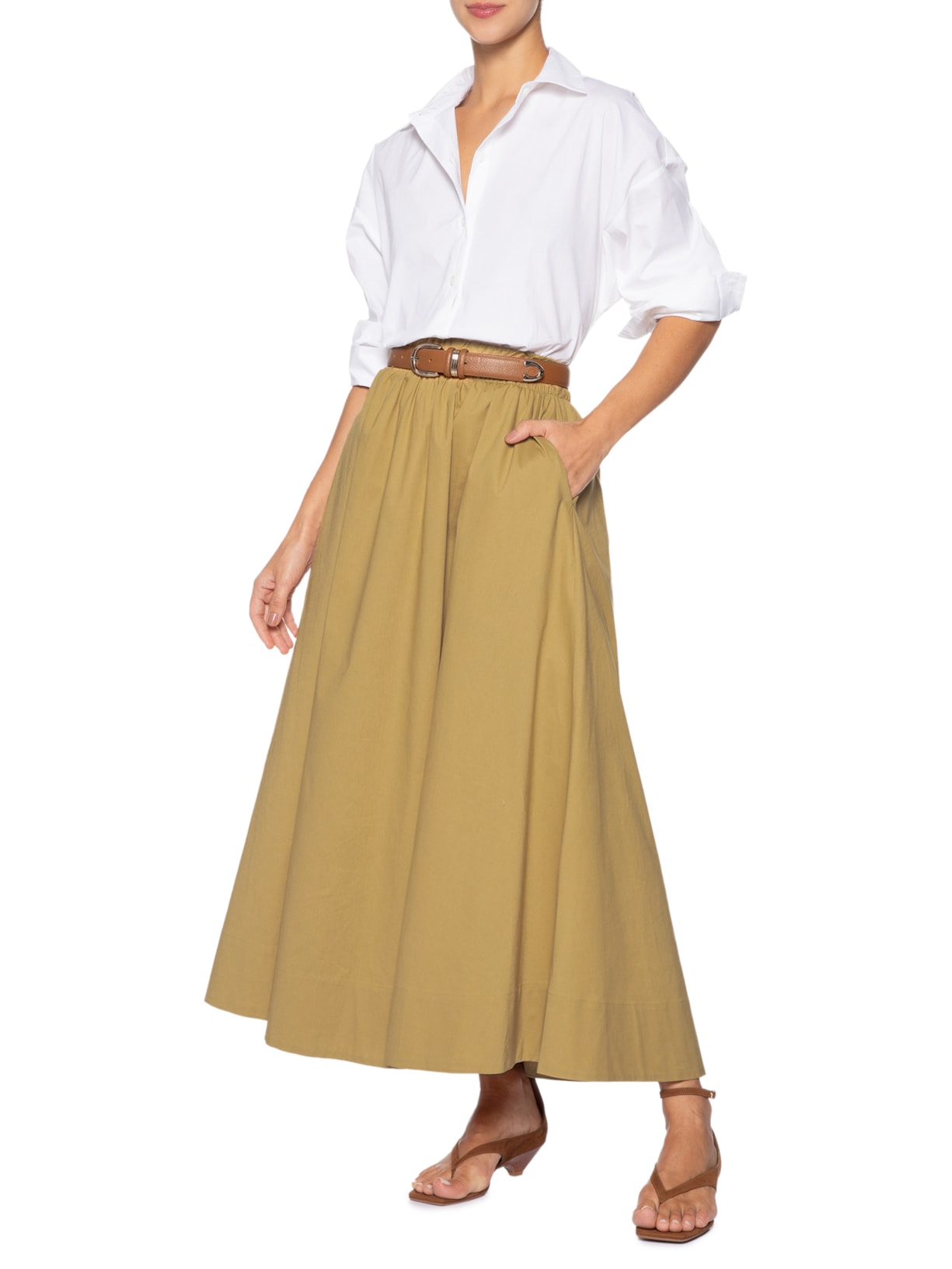 Camisa Feminina Alongada Branco '2Essential