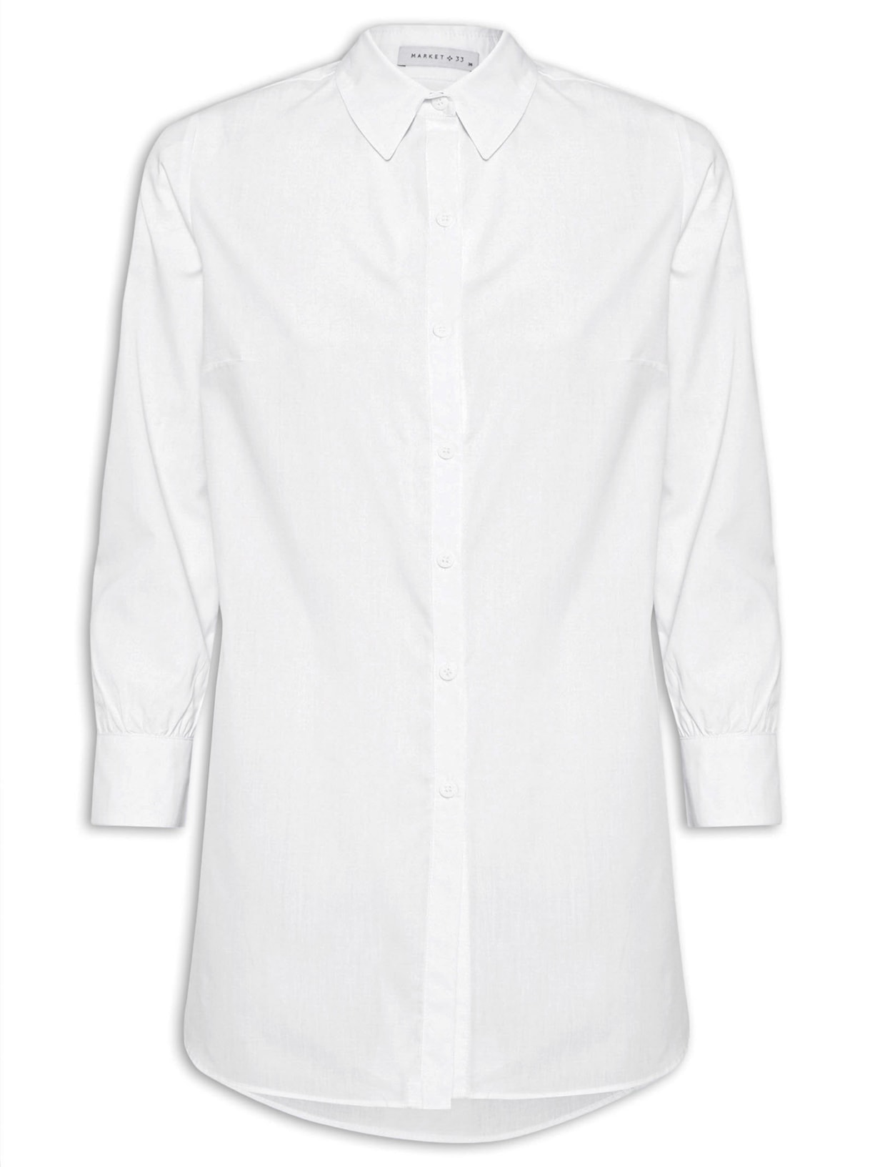 Camisa Feminina Alongada - Off White