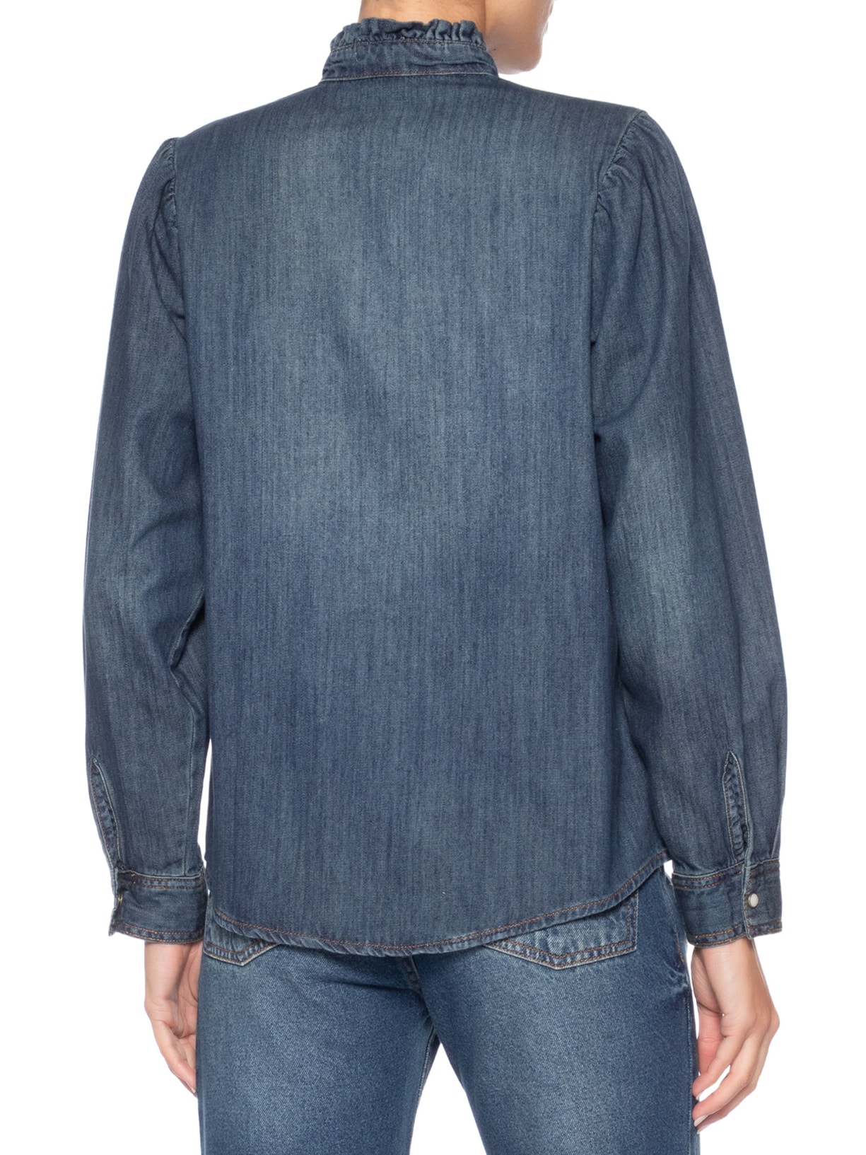 Camisa Feminina Amara Azul Carol Bassi