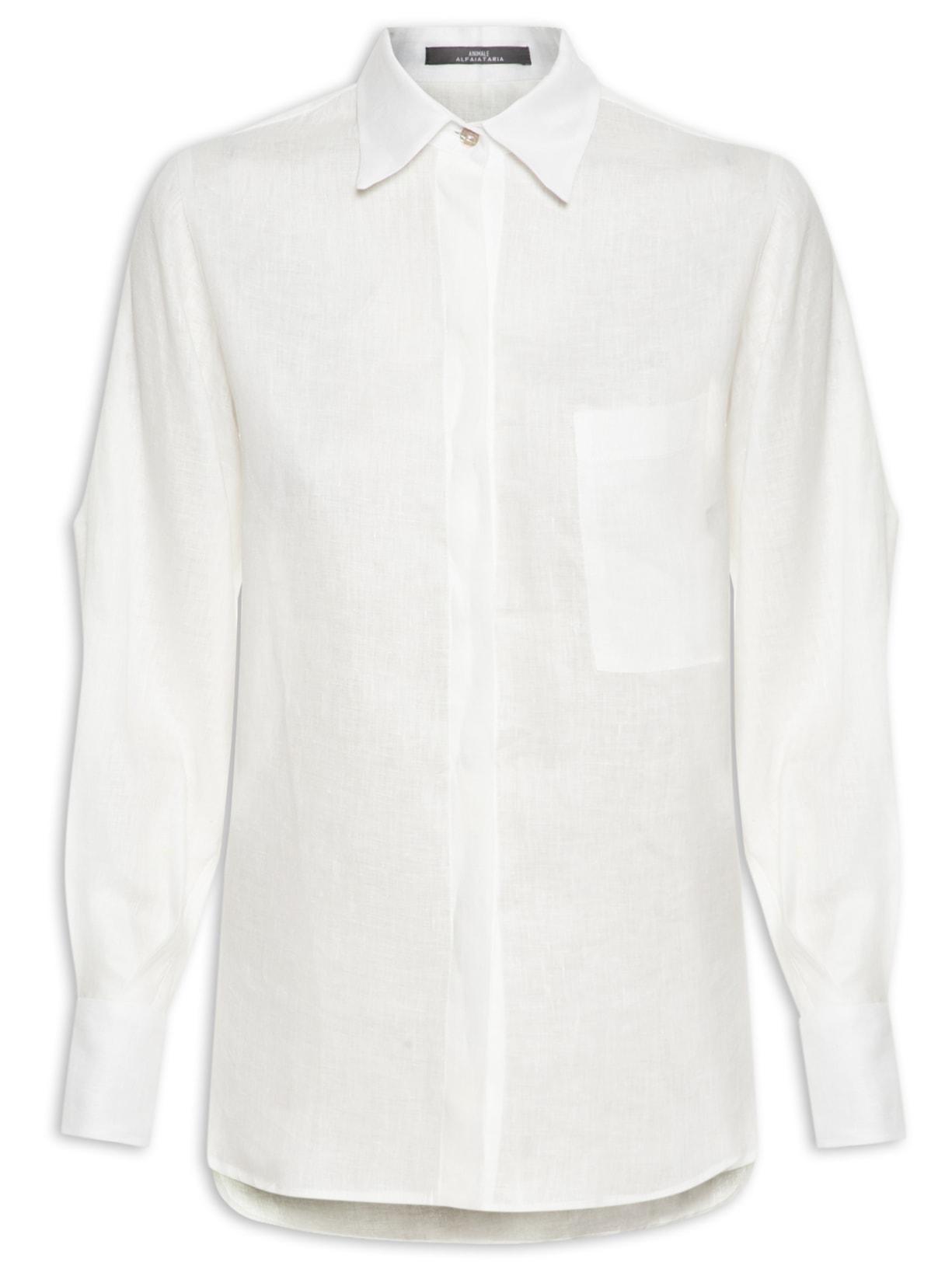 Camisa Feminina Ampla De Cambraia - Branco
