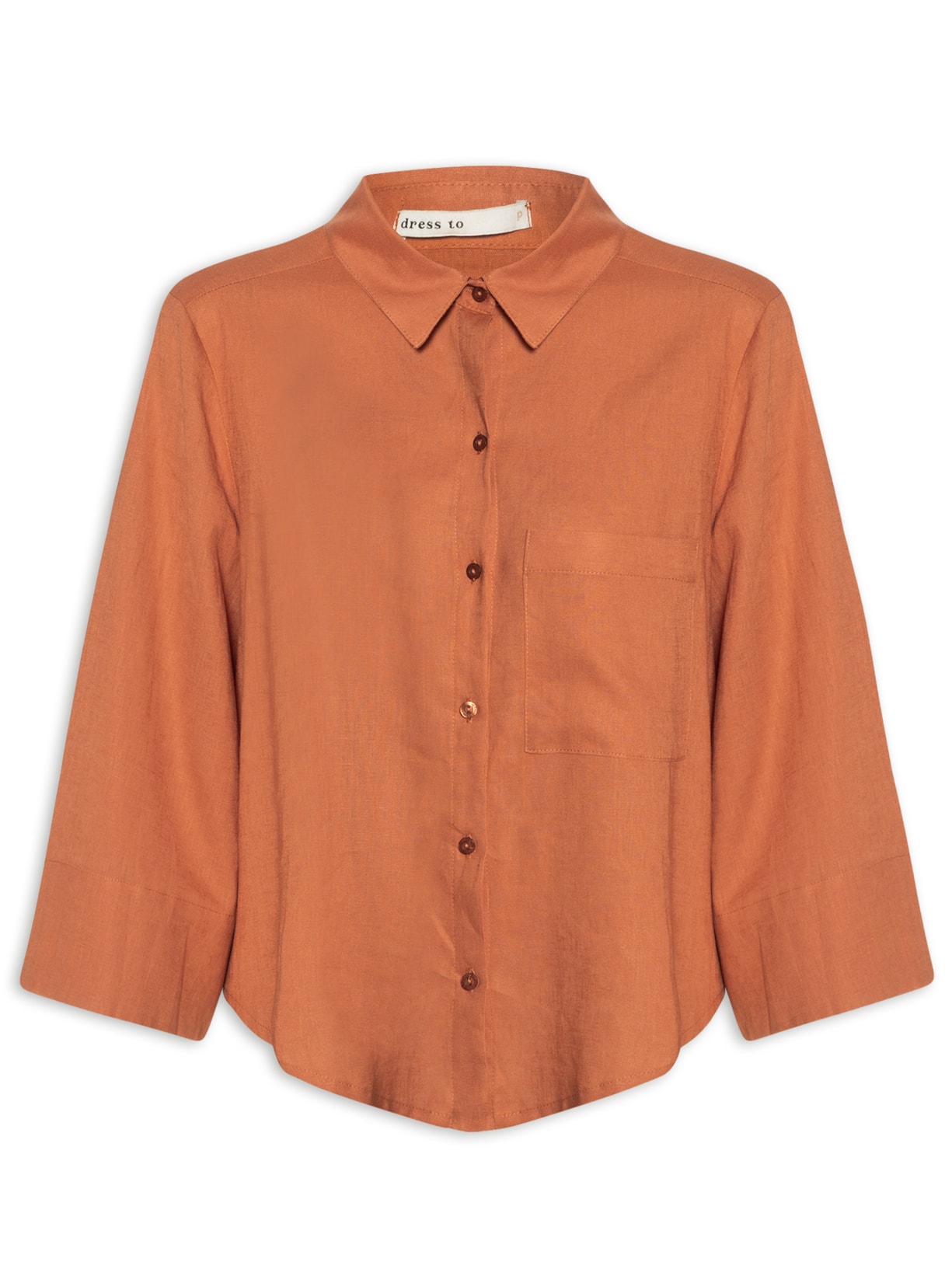 Camisa Feminina Ampla - Marrom