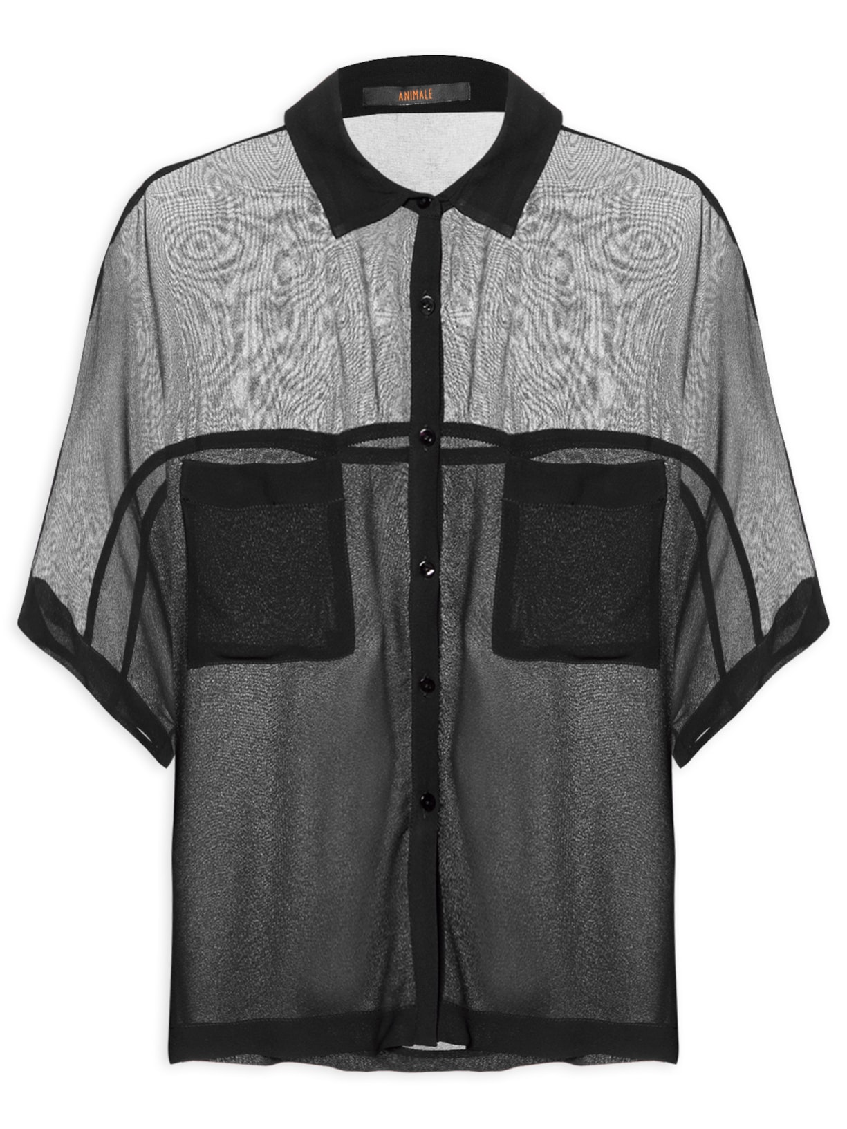 Camisa Feminina Ampla Preto Animale