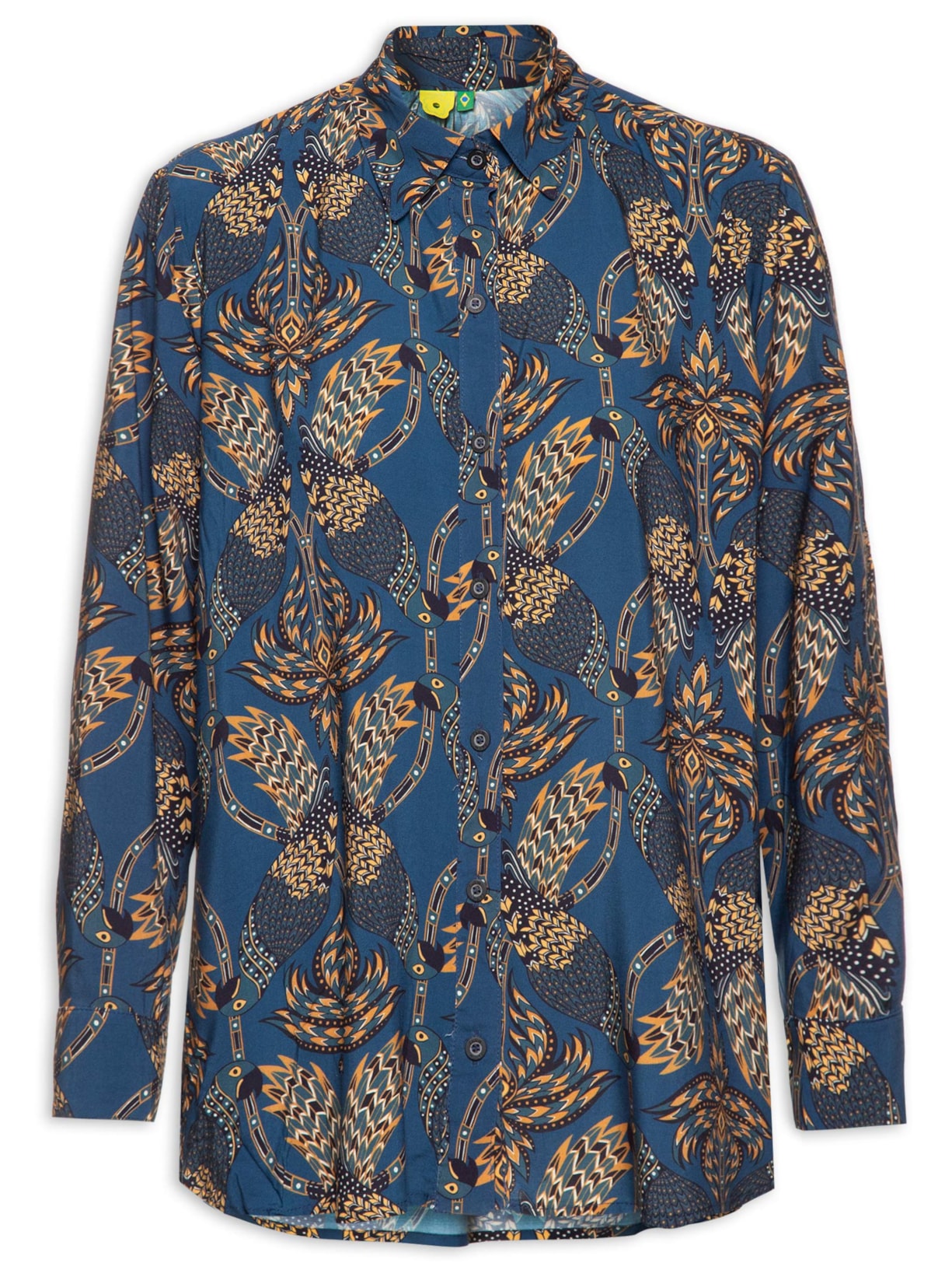 Camisa Feminina Arara Cobogó - Azul