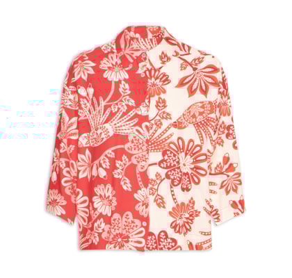 Camisa Feminina Arara Floral - Vermelho
