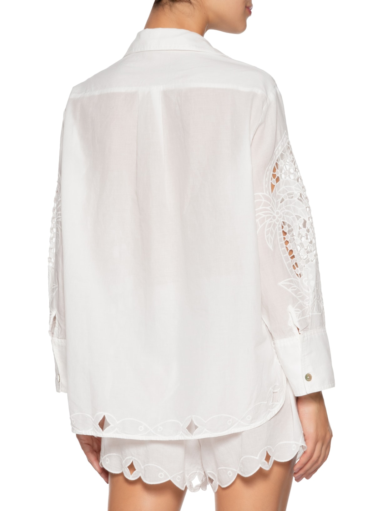 Camisa Feminina Artesanal Listra Tropical Branco Farm Praia